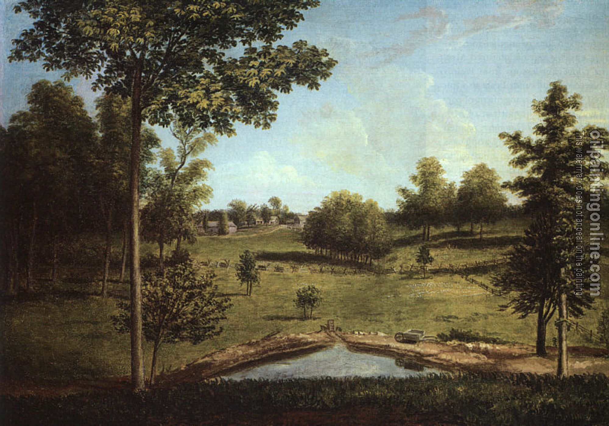 Peale, Charles Willson - Landscape Looking Towards Sellers Hall from Mill Bank